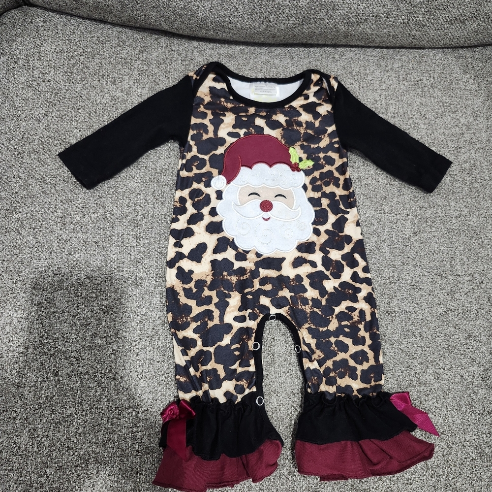 Boutique Baby Santa Romper 0-3 Month